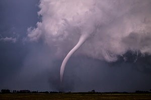 Tornado in a field